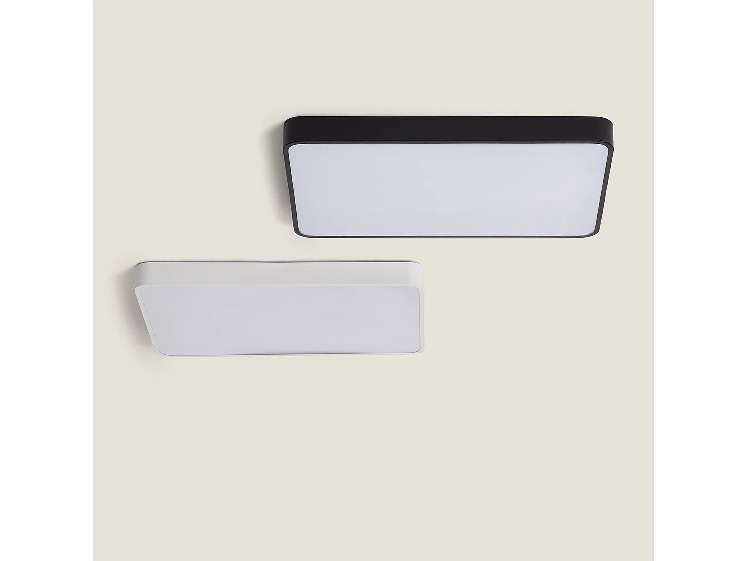 Plafonnier LED Rectangulaire Métal 40W CCT Sélectionnable Hidria 600x400 mm Blanc