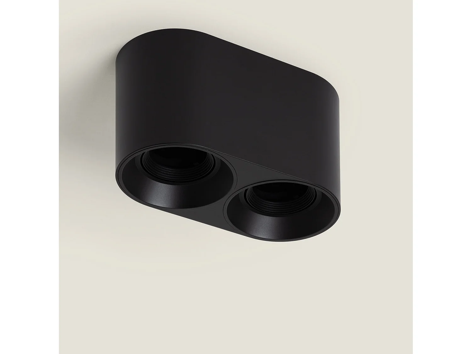 Plafonnier Space Double Noir