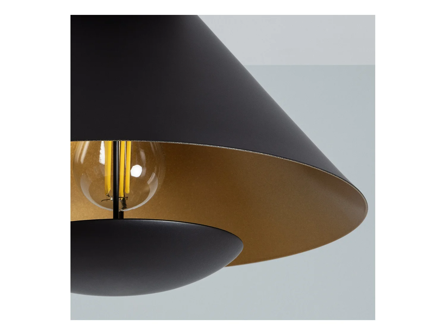 Lámpara de Techo Metal Darvoza Negro - Oro