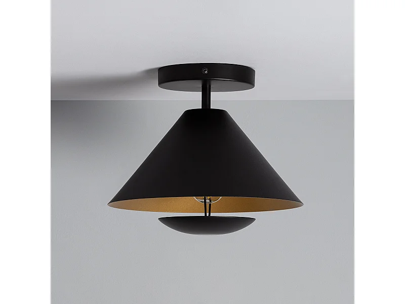 Lámpara de Techo Metal Darvoza Negro - Oro