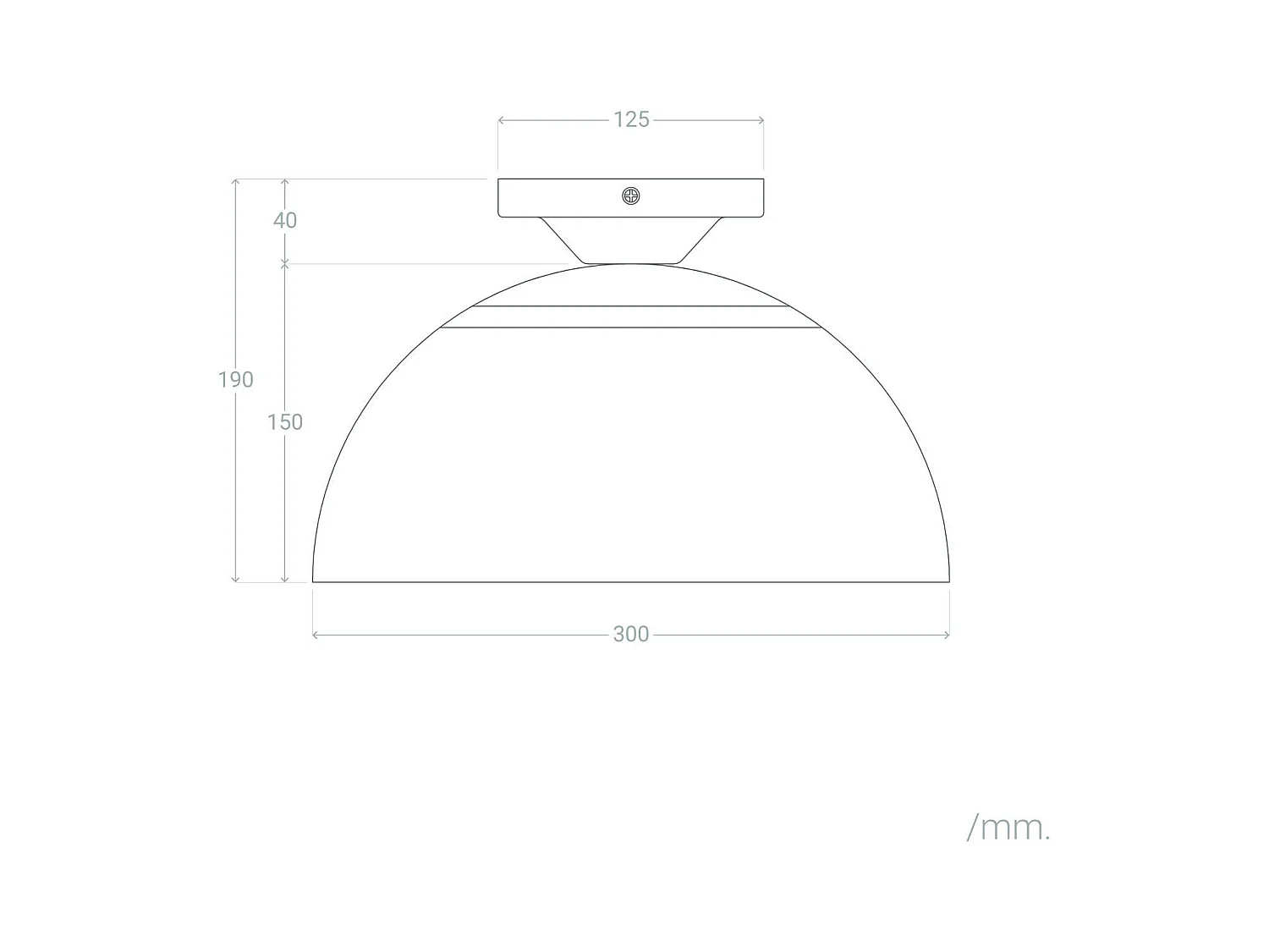 Plafonnier Aluminium Deméter Noir
