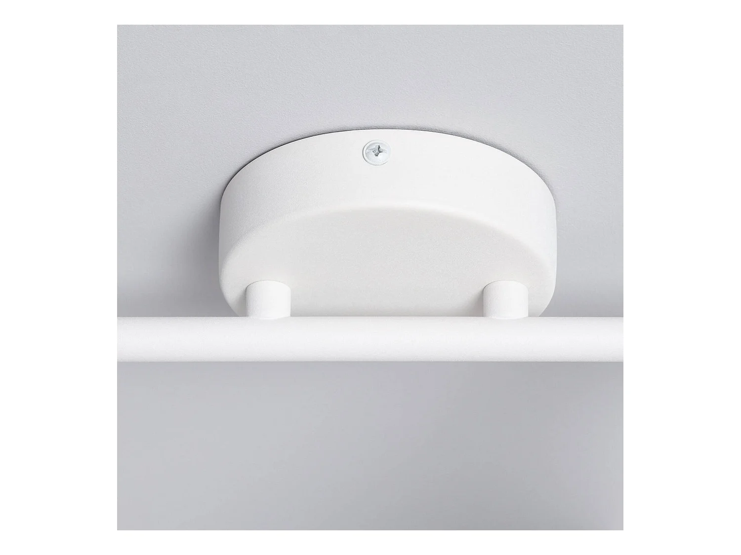 Lámpara de Techo Orientable Metal y Madera 2 Focos Mara Blanco