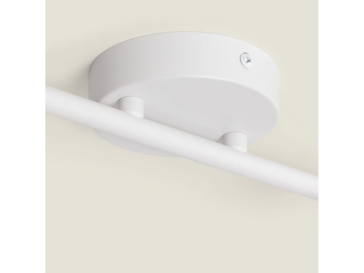 Plafonnier Orientable Métal et Bois Mara 2 Spots  Blanc