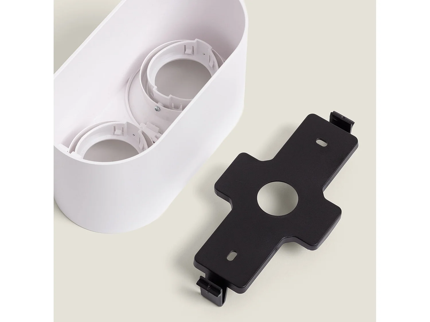 Plafonnier Space Double Blanc