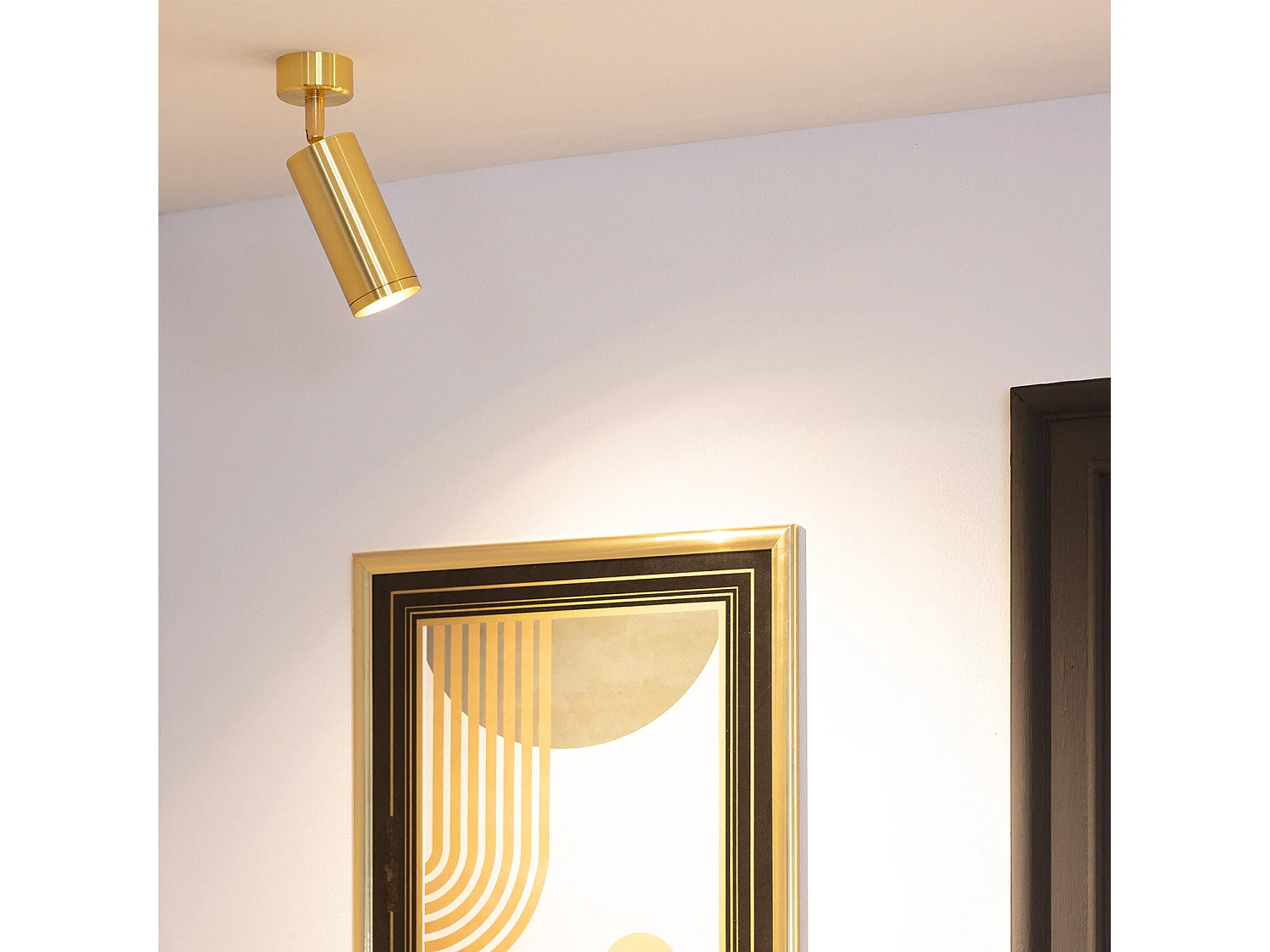 Spot à Douille Aluminium Quartz pour Ampoule GU10 Doré