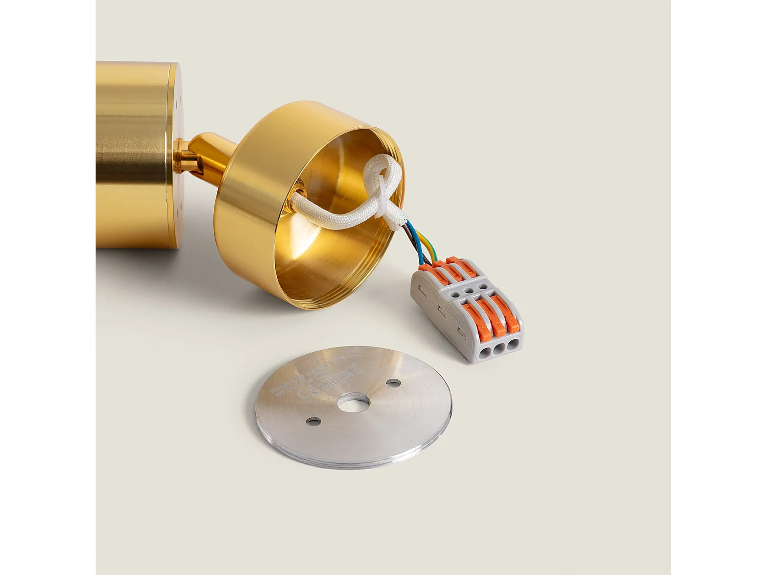 Spot à Douille Aluminium Quartz pour Ampoule GU10 Doré