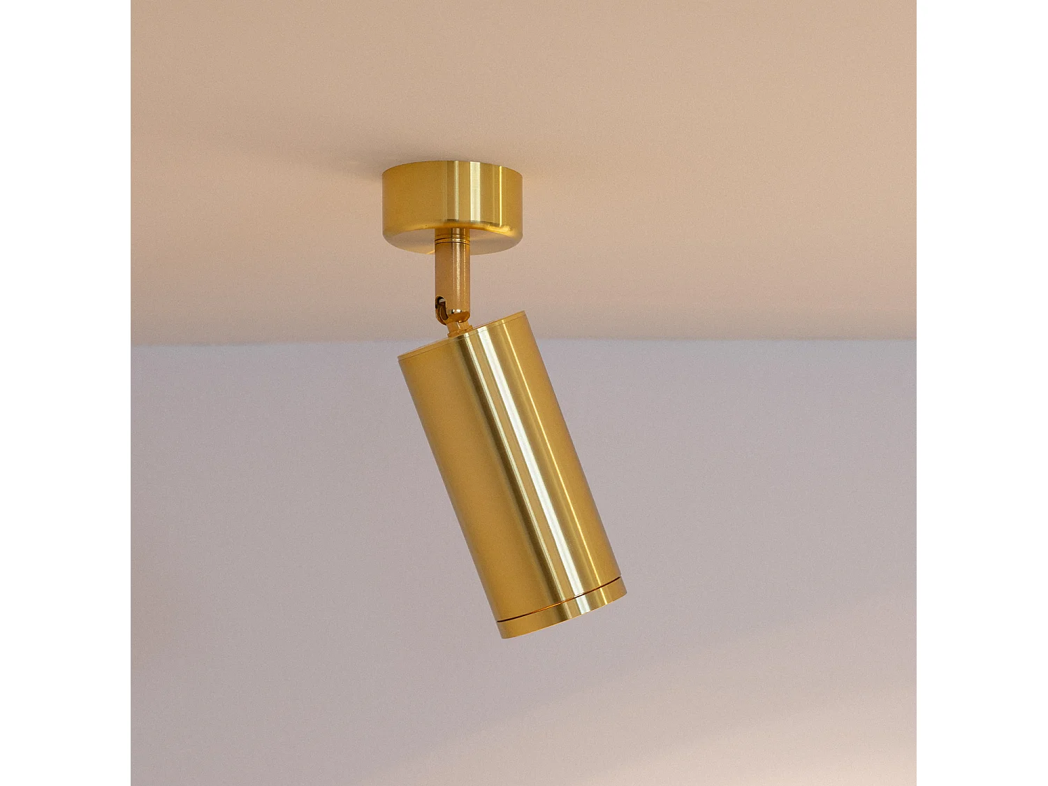 Spot à Douille Aluminium Quartz pour Ampoule GU10 Doré