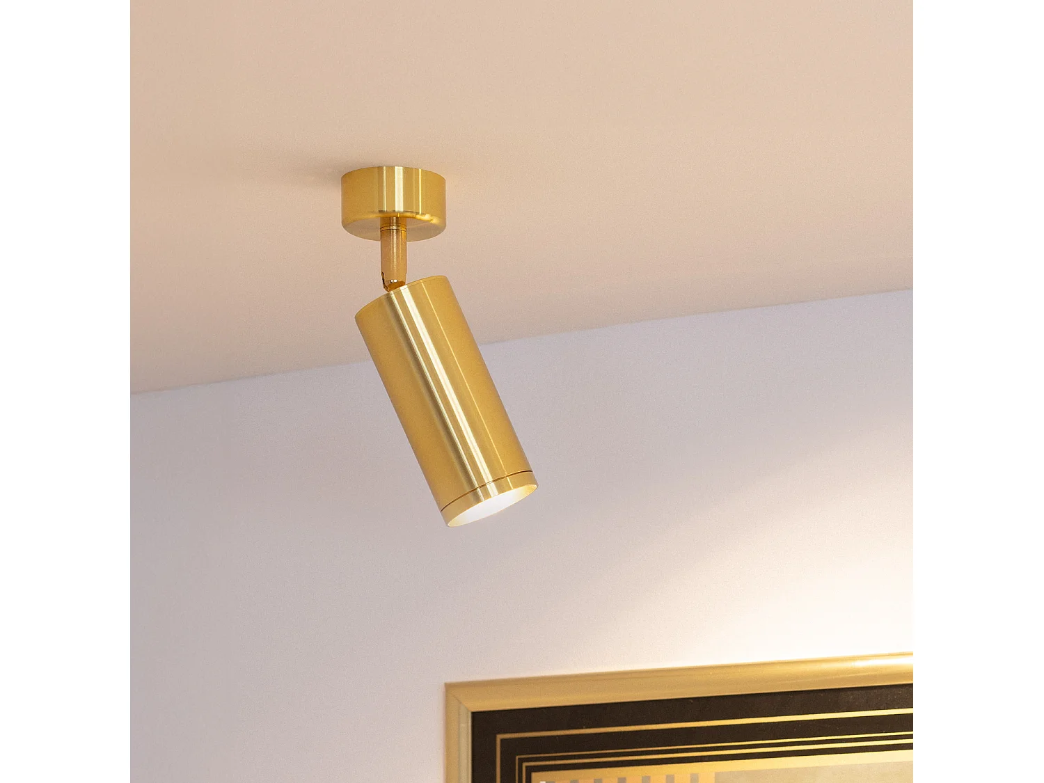 Spot à Douille Aluminium Quartz pour Ampoule GU10 Doré