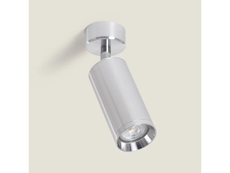 Foco Portalámparas Aluminio para Bombillas GU10 Cuarzo Dorado