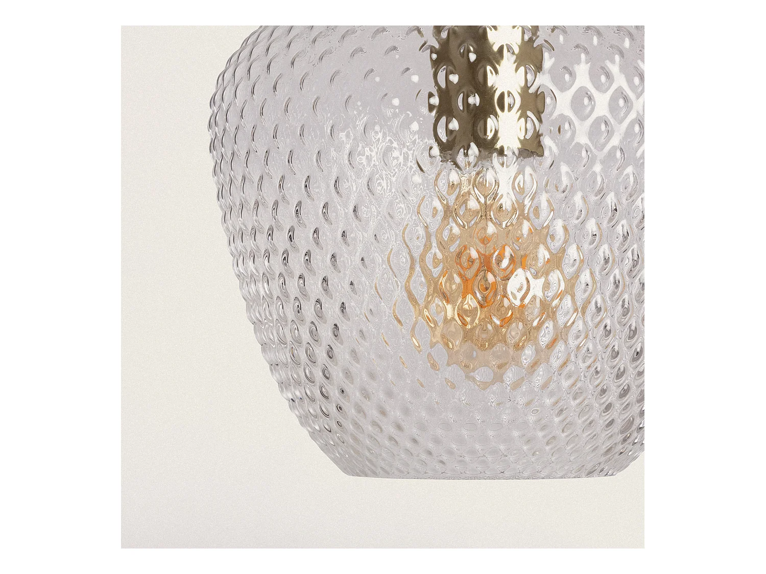 Lámpara Colgante Metal y Cristal Stiklu Dorado