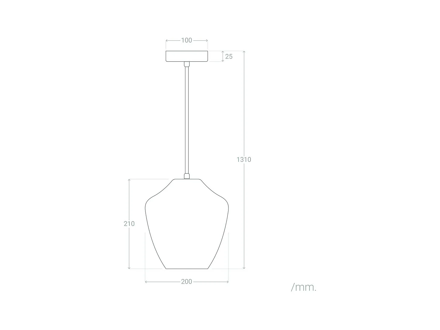 Lámpara Colgante Metal y Cristal Stiklu Dorado