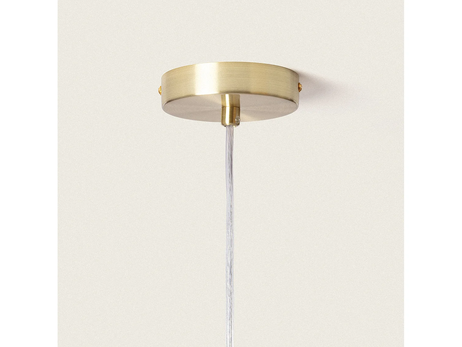 Lámpara Colgante Metal y Cristal Stiklu Dorado