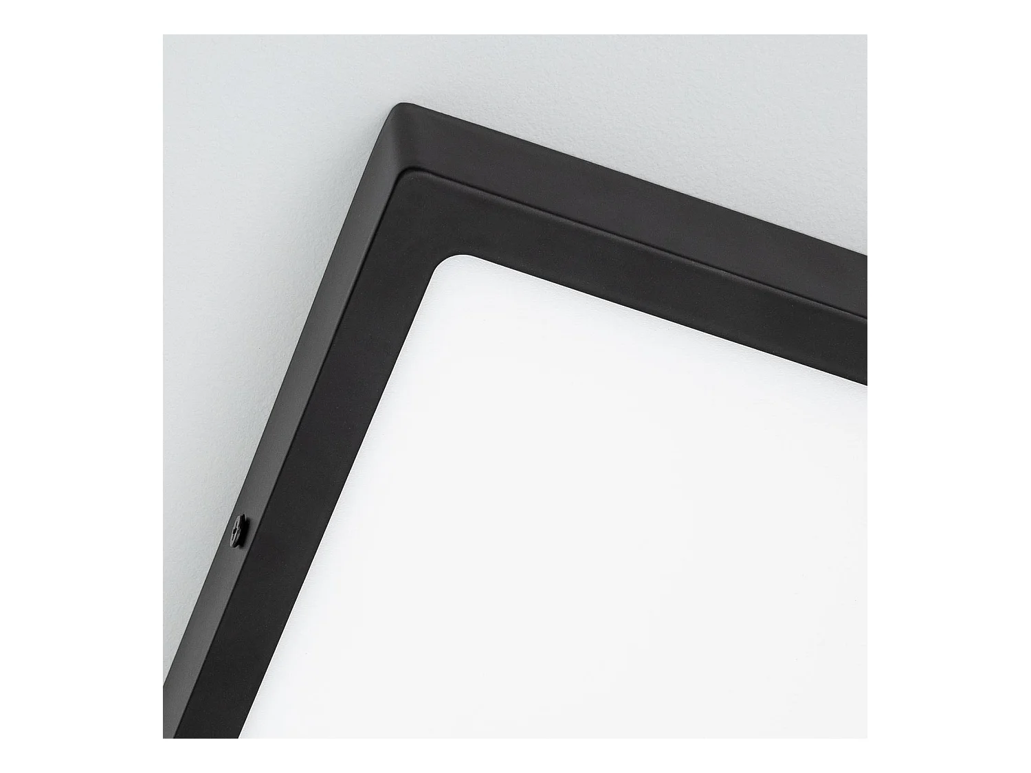 Plafonnier LED 18W Carré Aluminium 210x210 mm Slim CCT Sélectionnable Galán SwitchDimm Noir