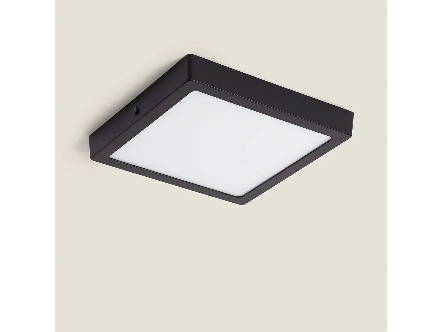 Plafoniera LED 18W Quadrata Aluminio 210x210 mm Slim CCT Selezionabile Galán SwitchDimm Nero