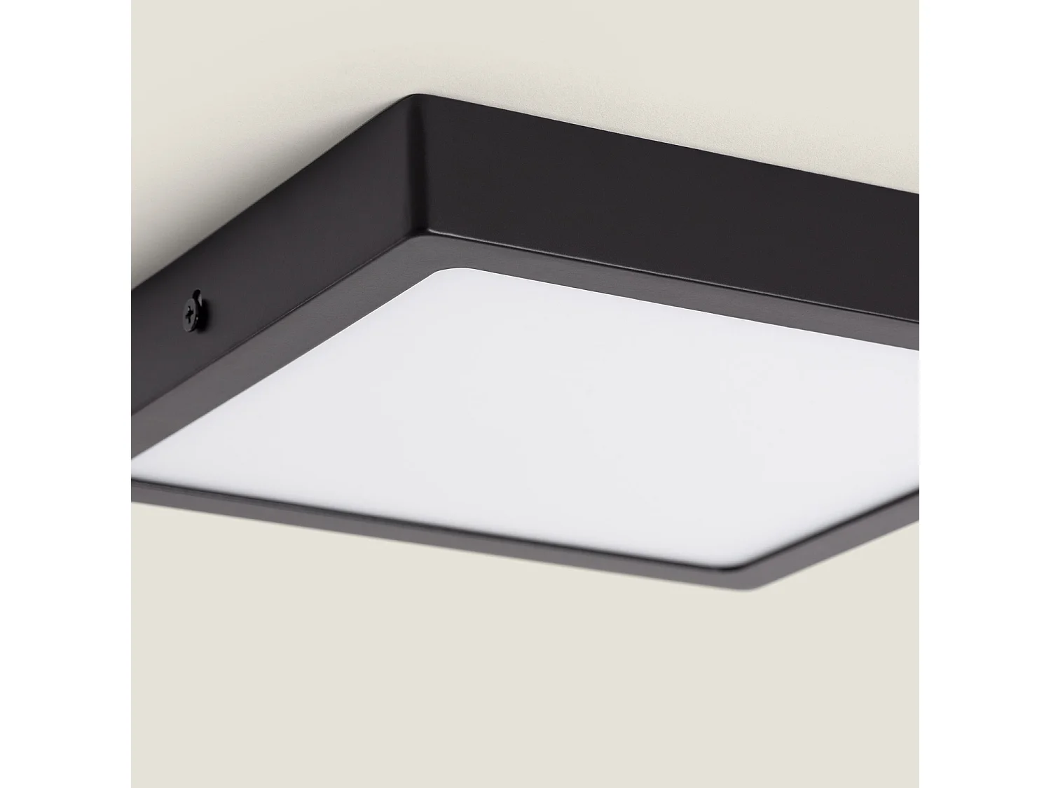 Plafoniera LED 18W Quadrata Aluminio 210x210 mm Slim CCT Selezionabile Galán SwitchDimm Nero