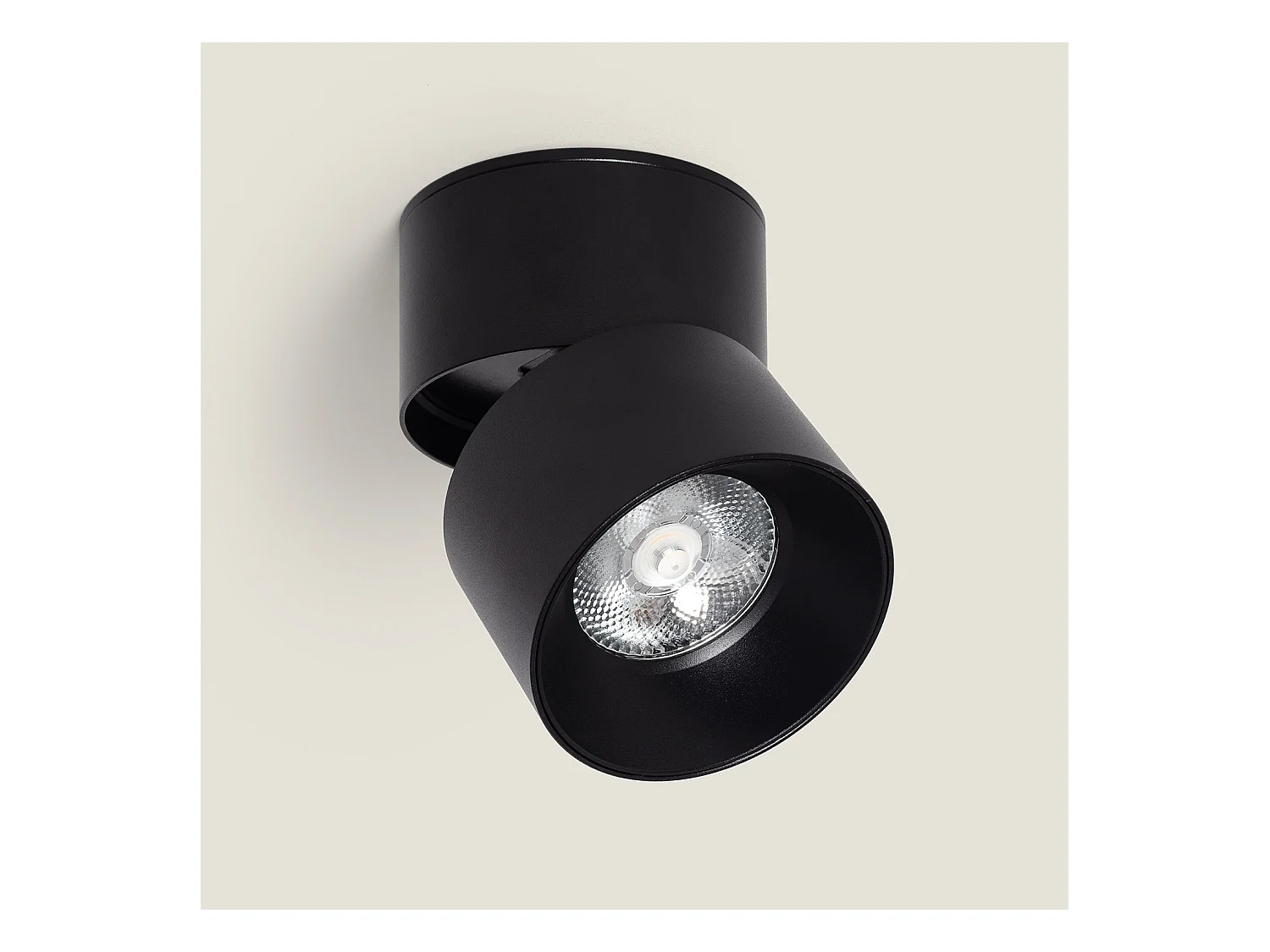 Aplique LED 15W de Aluminio Circular Negro New Onuba 2700K Blanco Cálido