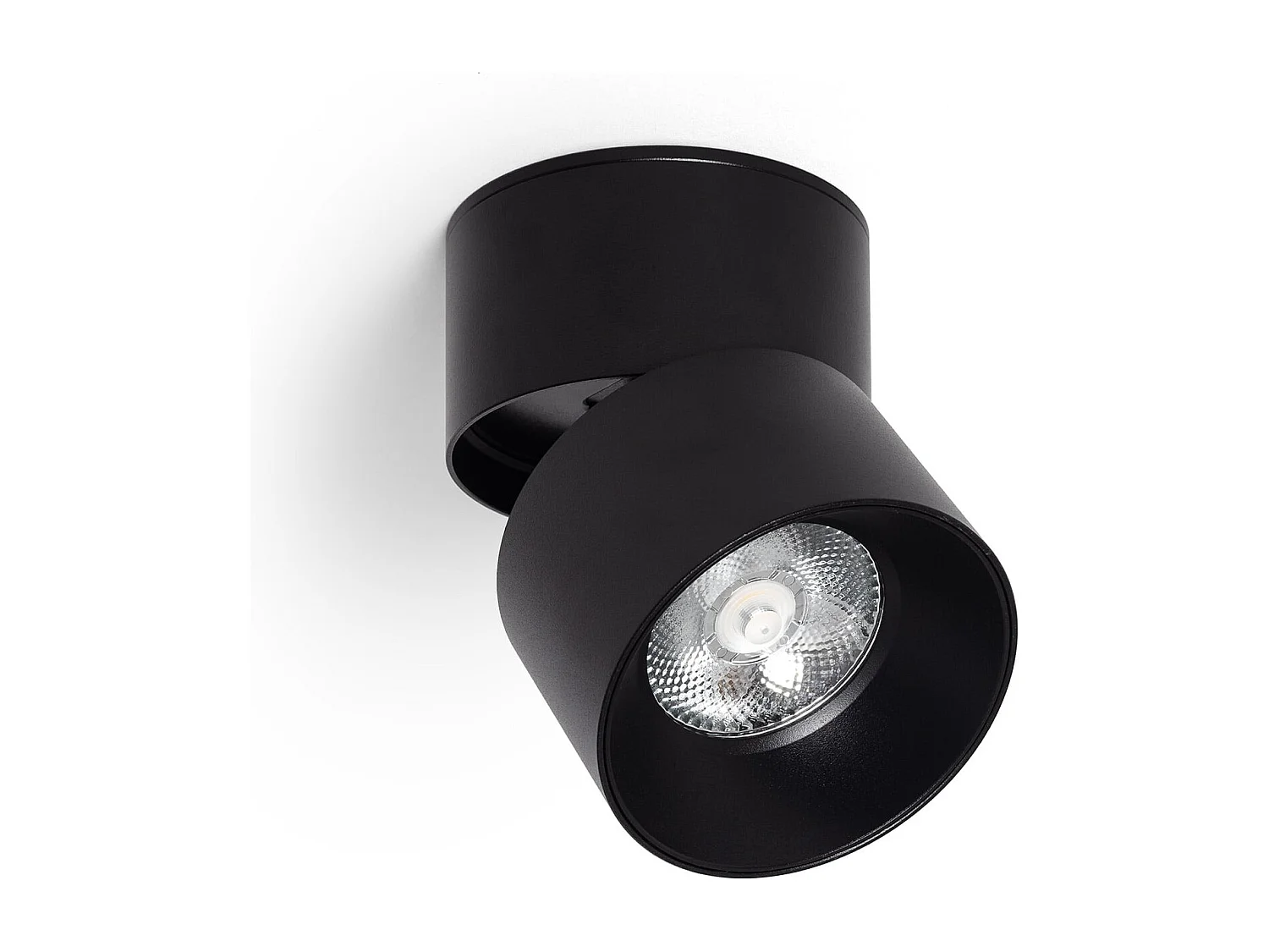 Applique LED 15W Alluminio Circolare Nero New Onuba 2700K Bianco Caldo