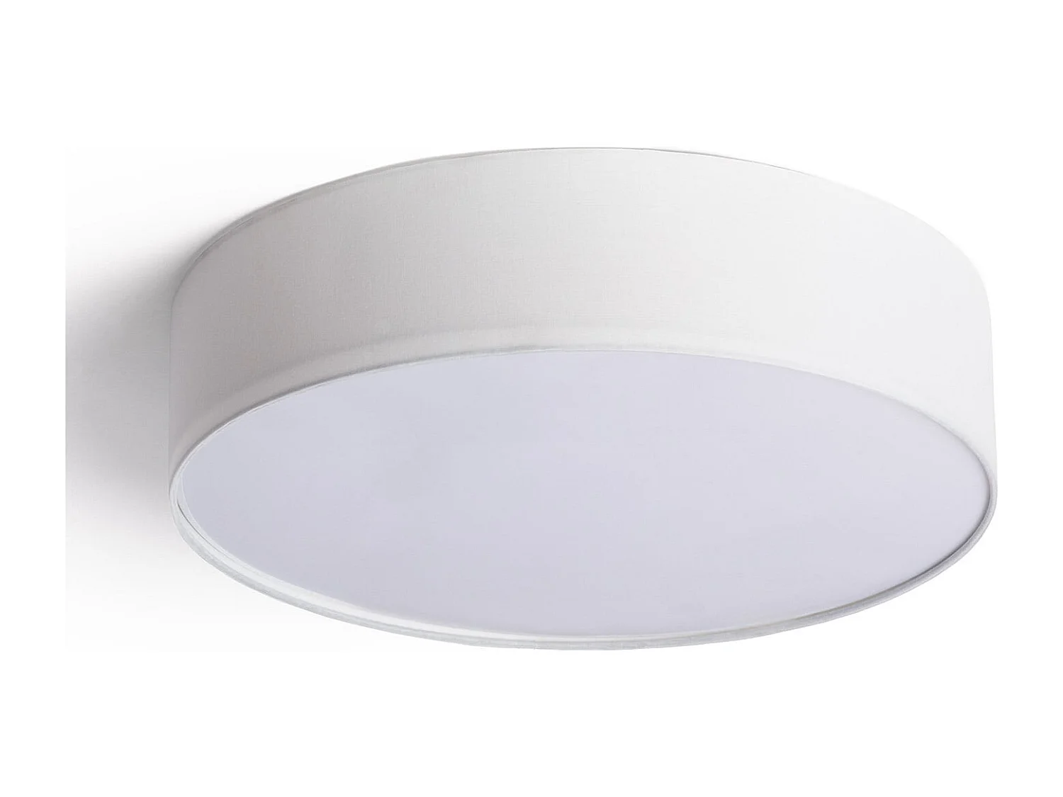 Plafonnier Rond Tissu Ranj Ø500 mm  Blanc
