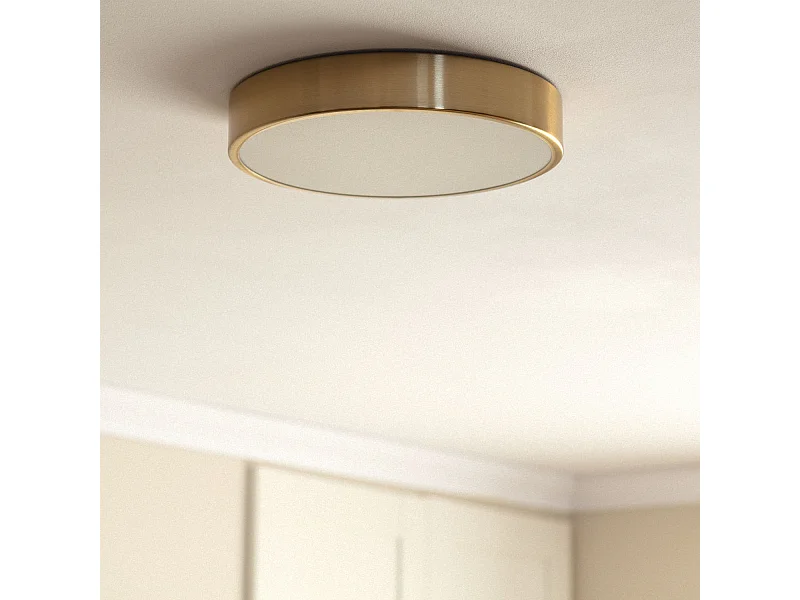 Plafón LED 18W Circular Metal Ø300 mm CCT Seleccionable Haydn Dorado