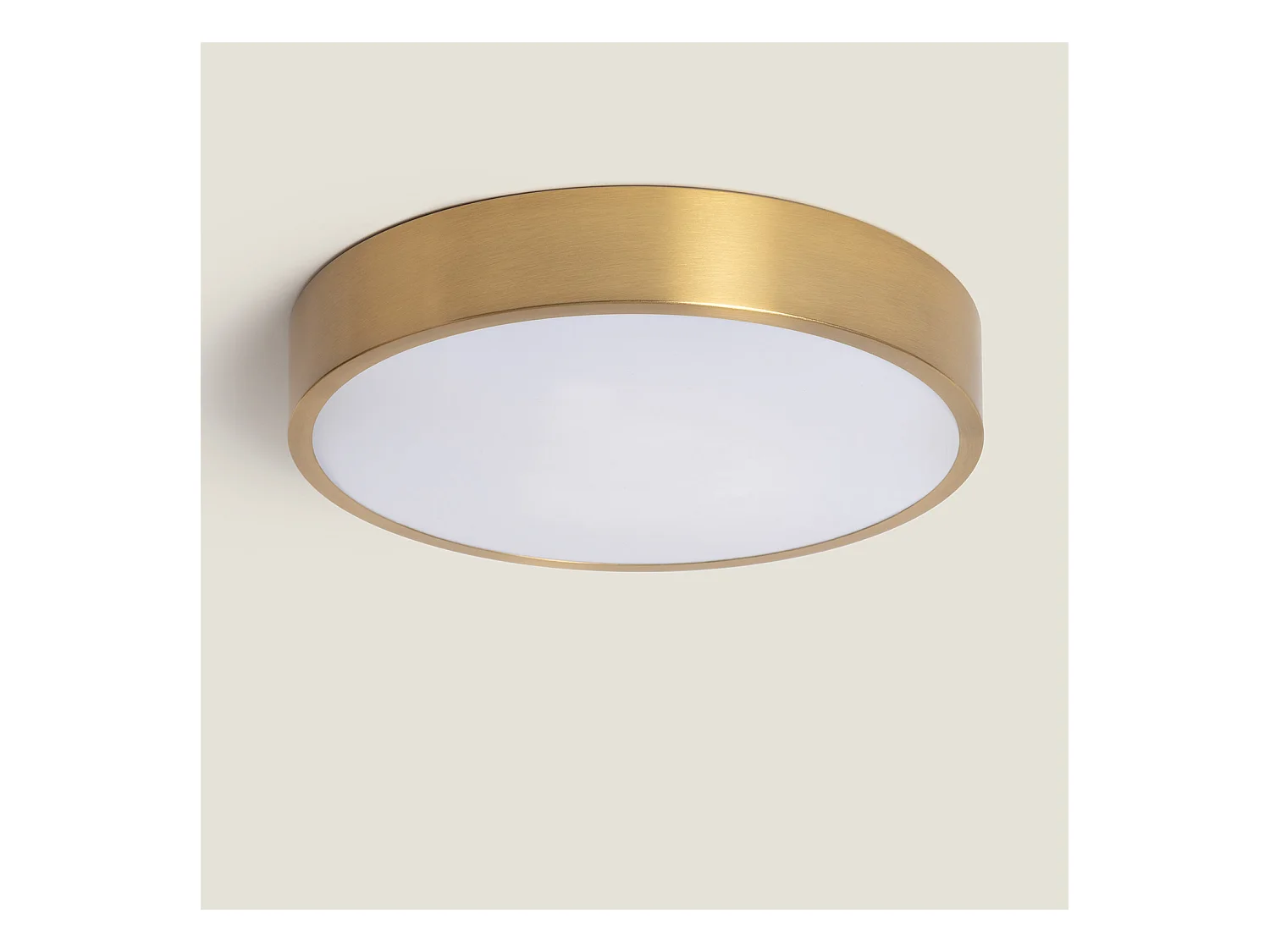 Plafonnier LED Rond Métal 18W CCT Sélectionnable Haydn Ø300 mm Doré
