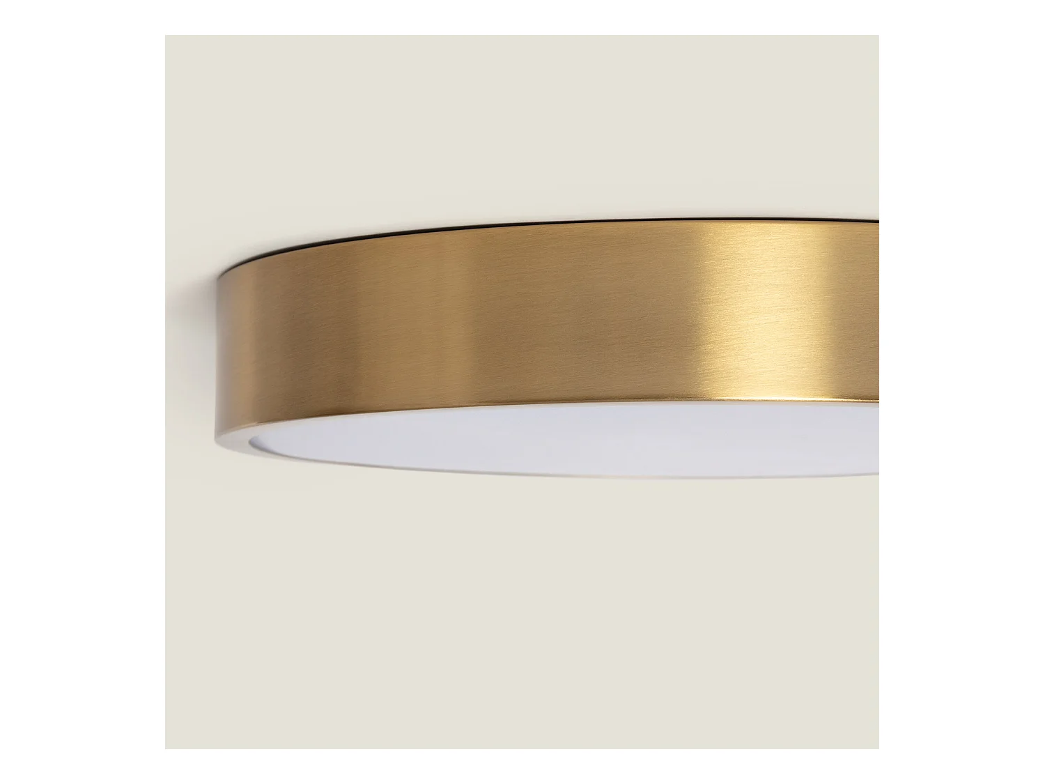 Plafonnier LED Rond Métal 18W CCT Sélectionnable Haydn Ø300 mm Doré