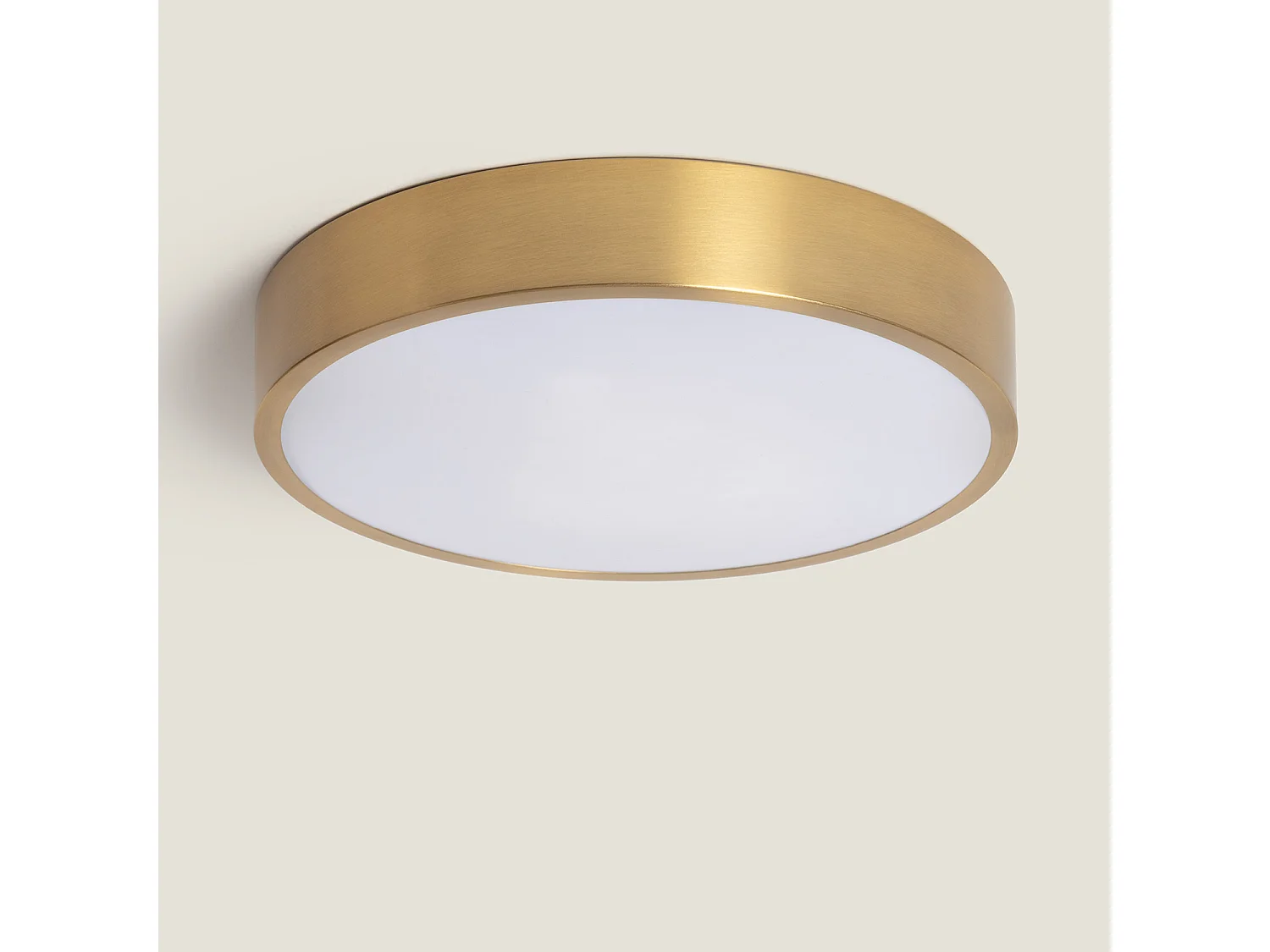 Plafonnier LED Rond Métal 18W CCT Sélectionnable Haydn Ø300 mm Doré