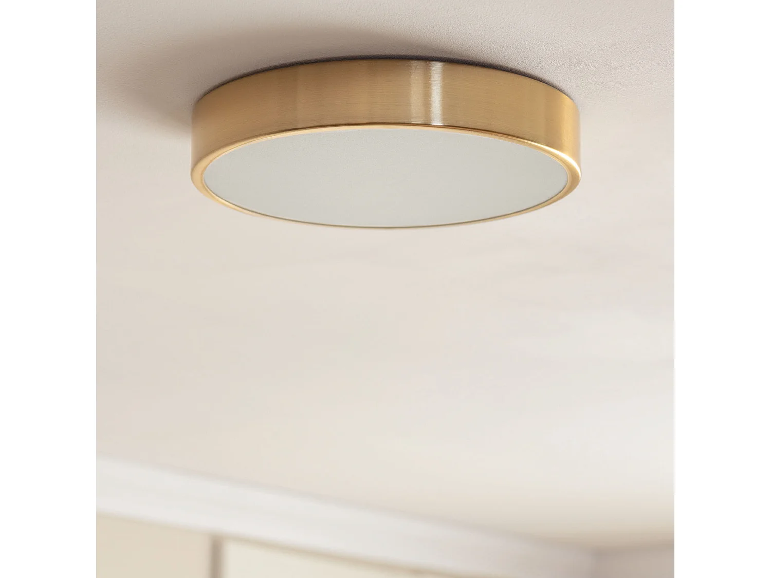 Plafonnier LED Rond Métal 18W CCT Sélectionnable Haydn Ø300 mm Doré