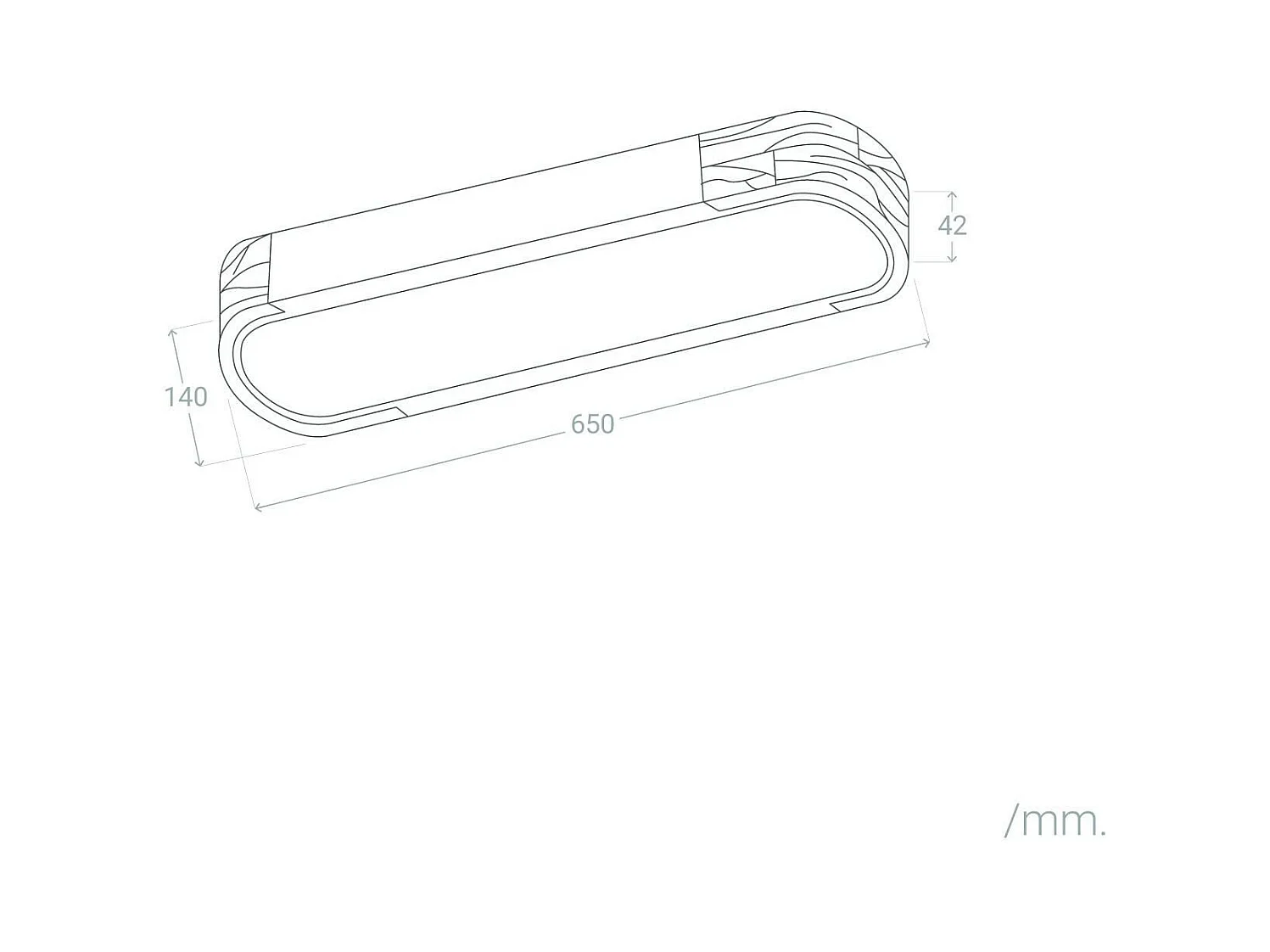 Plafón LED 18W Madera y Metal 140x650 mm CCT Seleccionable Dari Lang Blanco