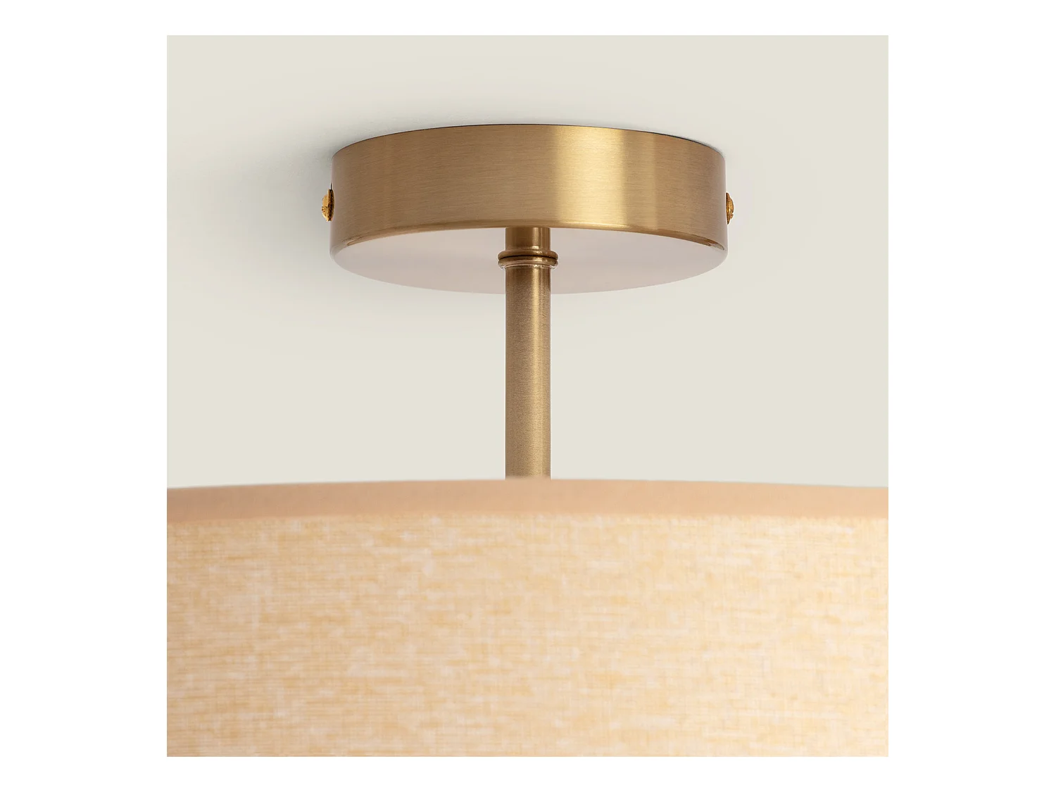 Plafonnier Métal et Tissu Quitón Beige