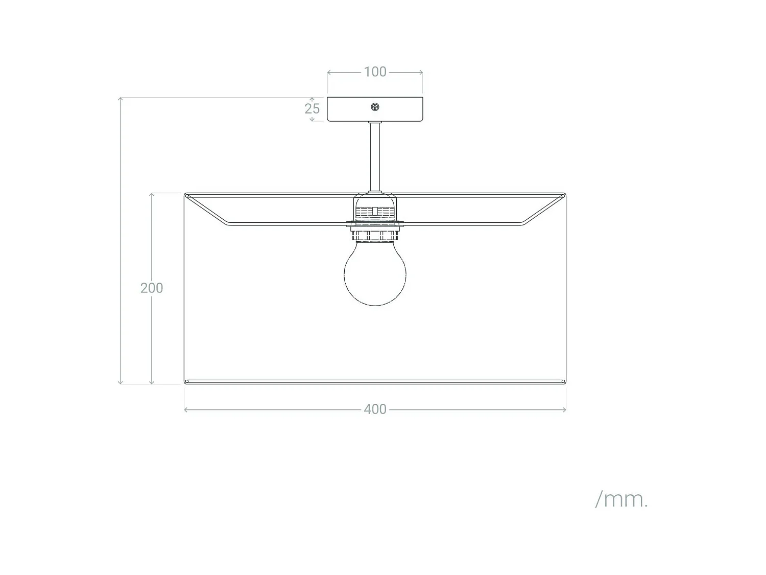 Plafonnier Métal et Tissu Quitón Beige