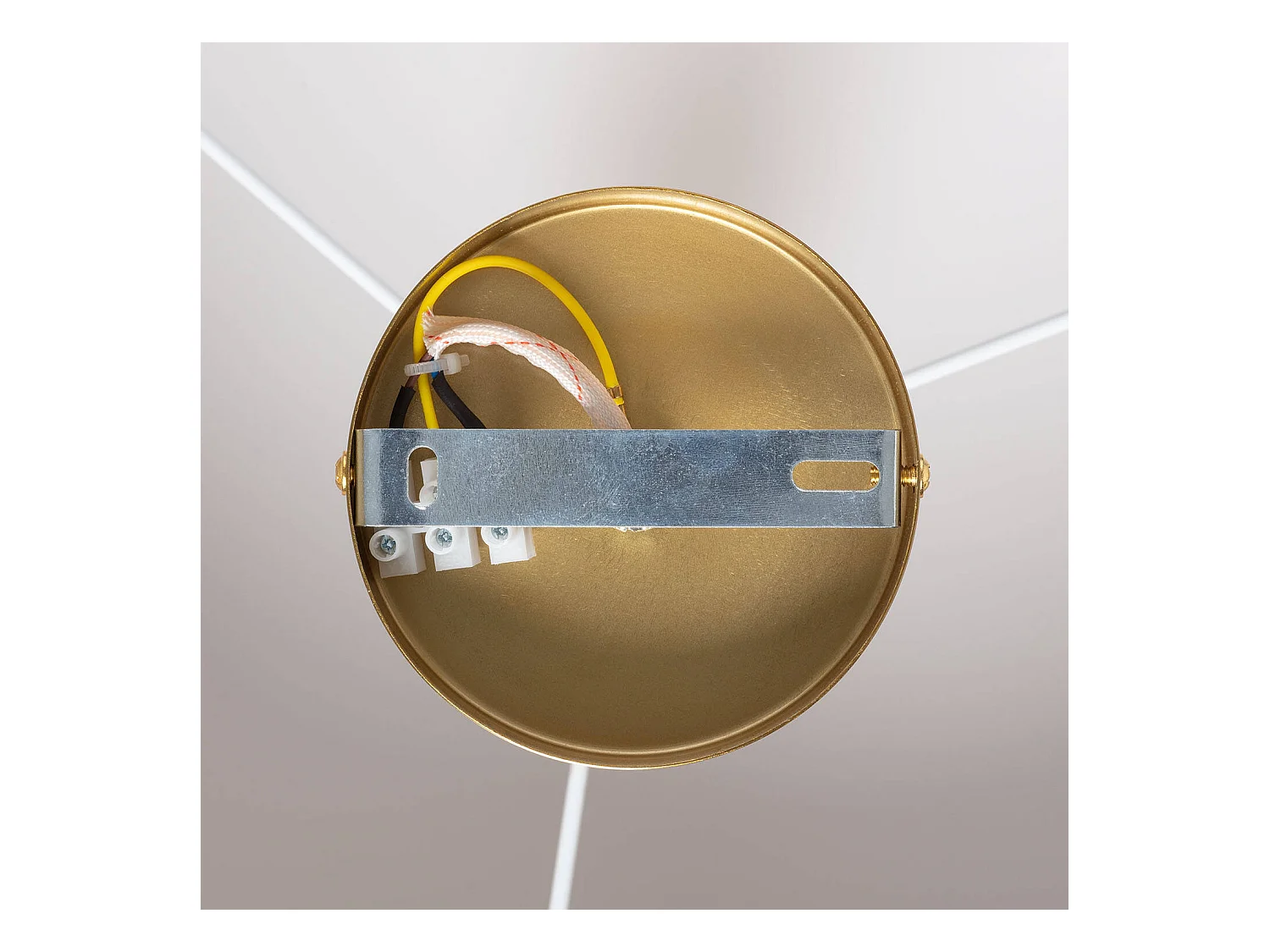 Plafonnier Métal et Tissu Quitón Beige