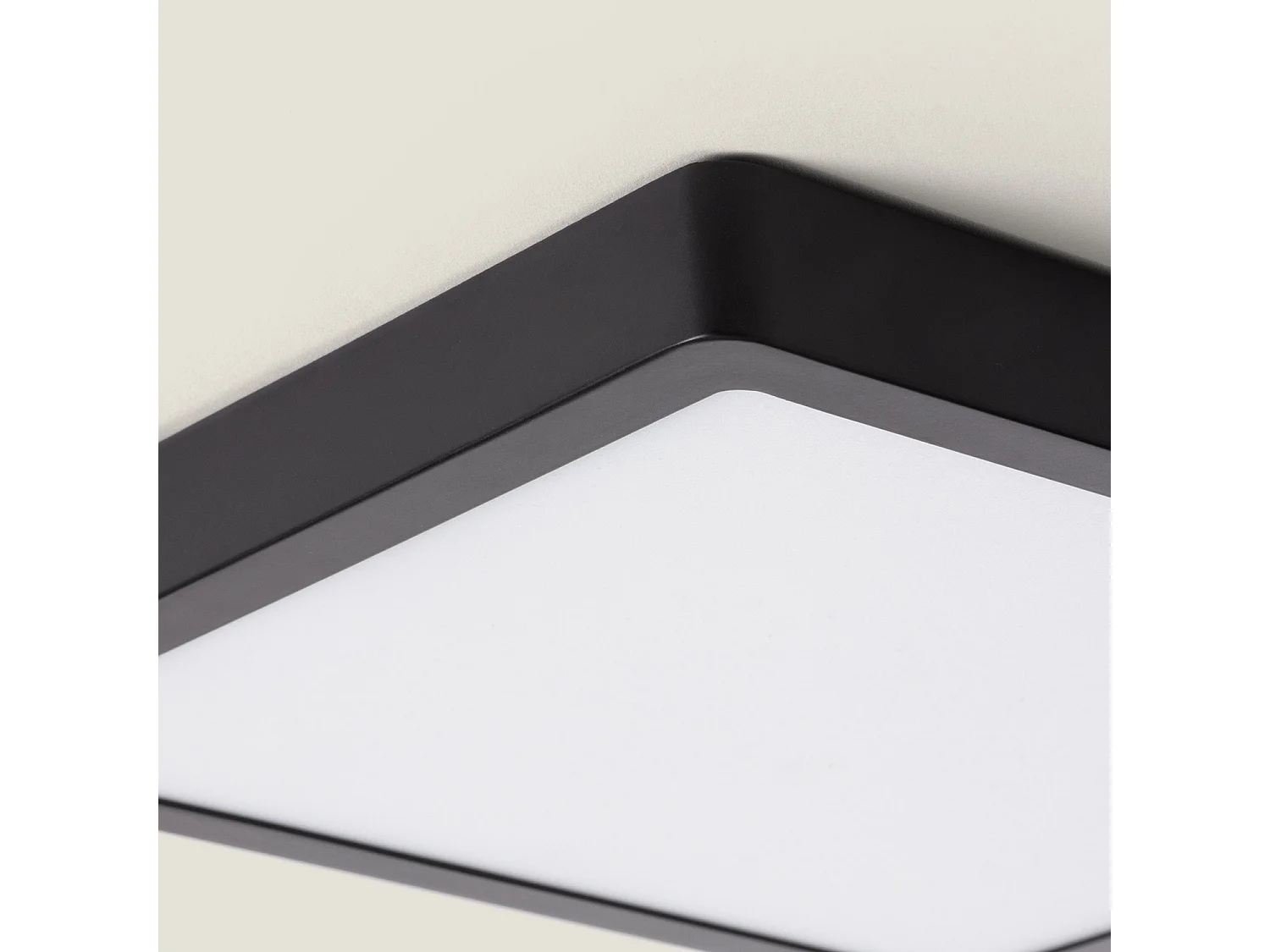 Plafón LED 24W Cuadrado Aluminio 280x280 mm Slim CCT Seleccionable Galán SwitchDimm Negro