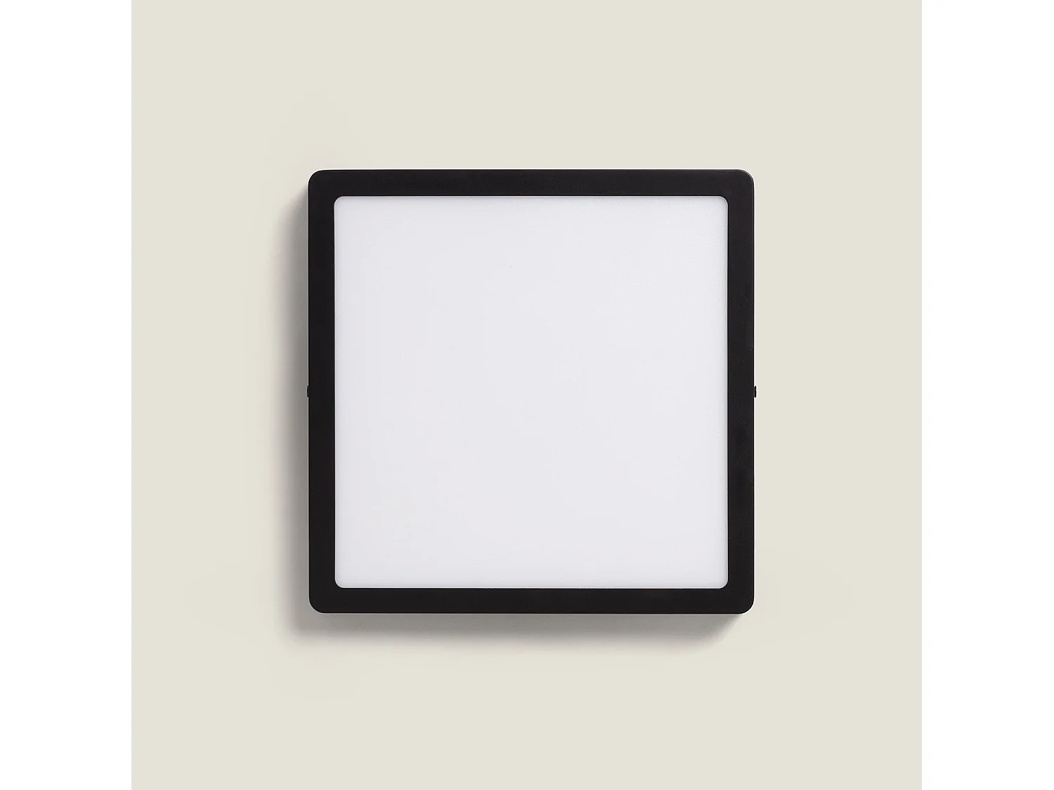 Plafón LED 24W Cuadrado Aluminio 280x280 mm Slim CCT Seleccionable Galán SwitchDimm Negro