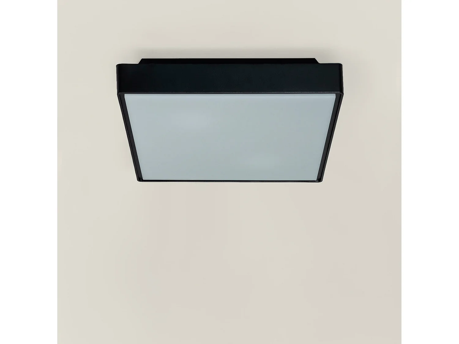 Plafón Cuadrado para Exterior IP65 Julius Negro