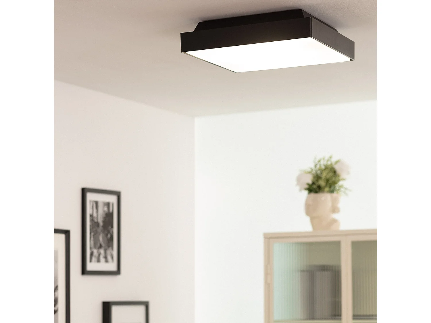 Plafón Cuadrado para Exterior IP65 Julius Negro