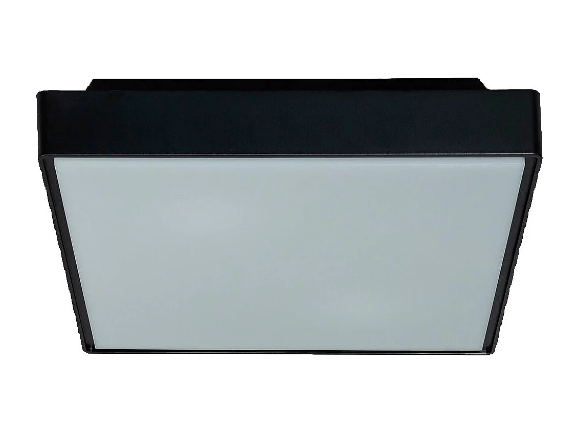 Plafoniera da soffitto Quadrata IP65 Julius Nero