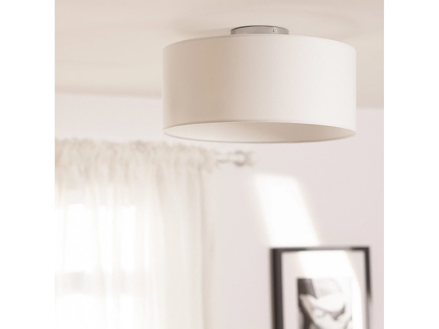 Plafón Circular Tela Ø400 mm Zani Blanco