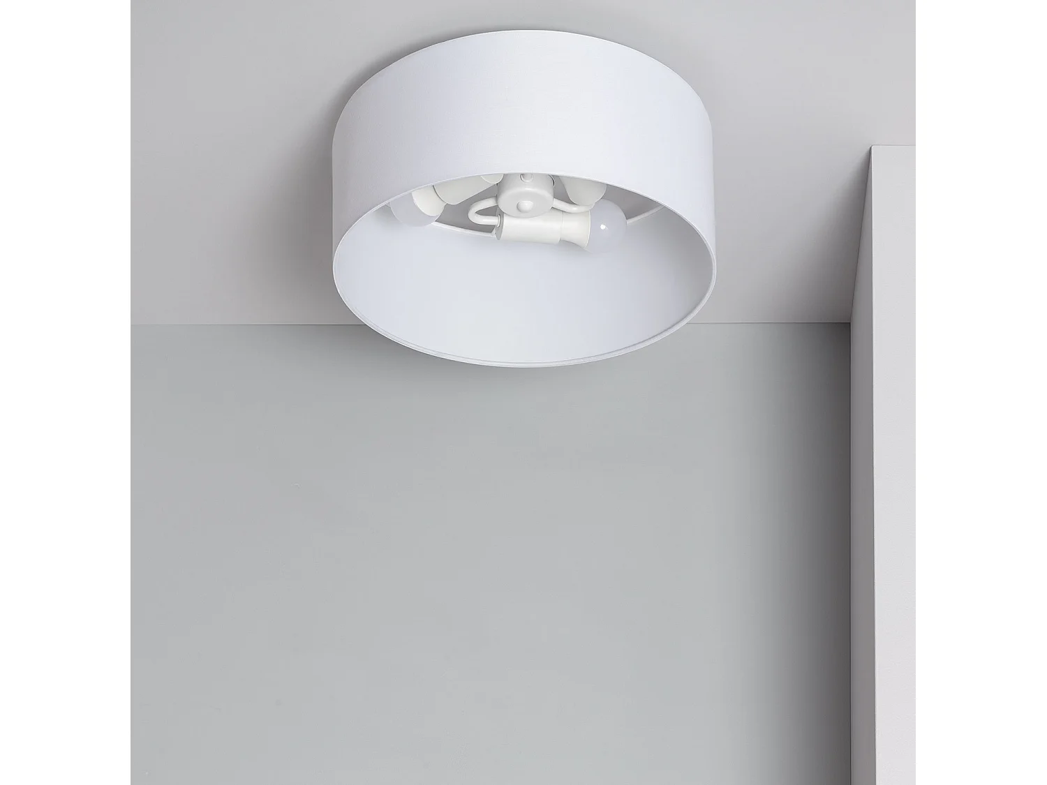 Plafón Circular Tela Ø400 mm Zani Blanco