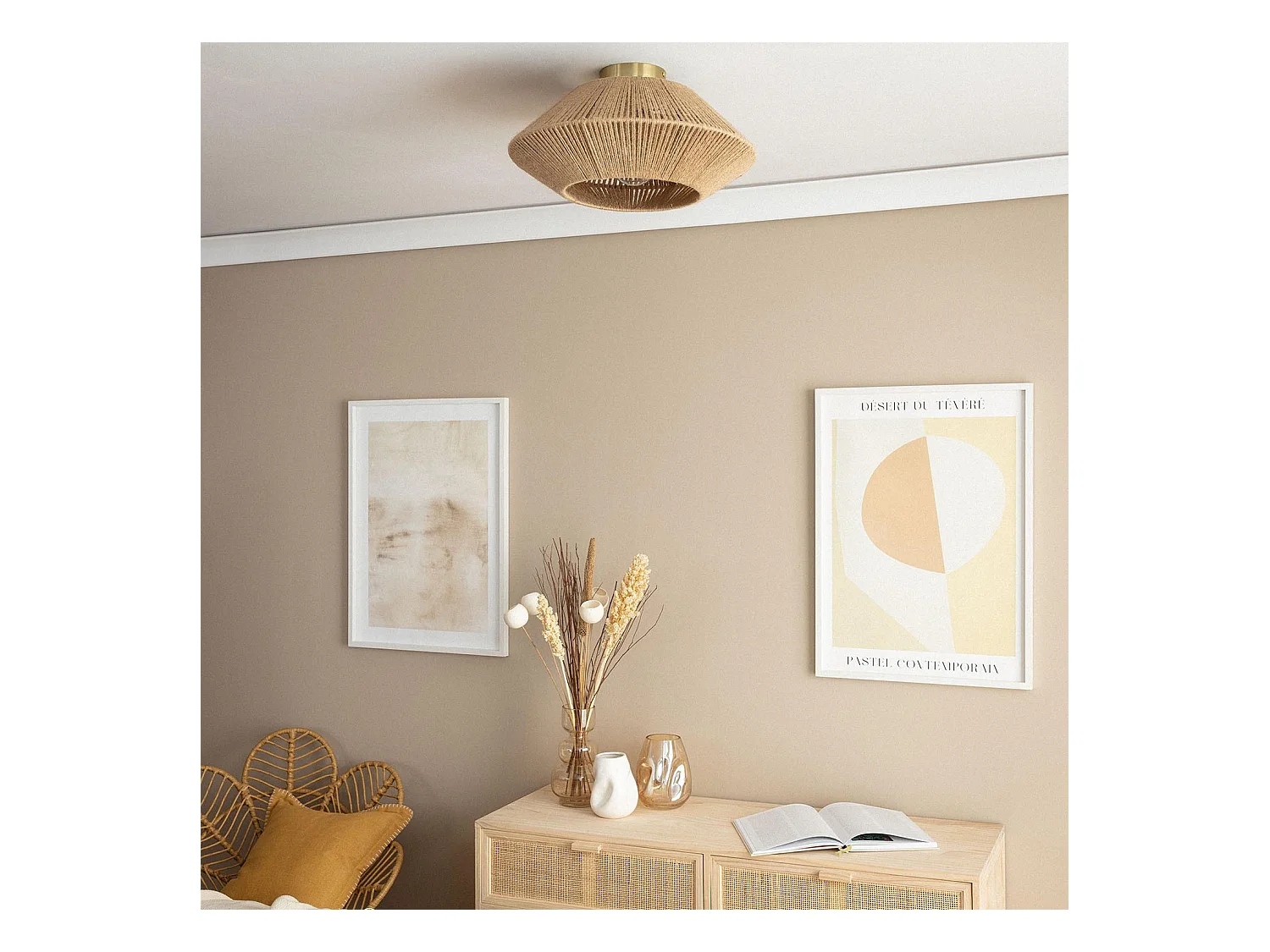 Plafonnier Corde Naturelle  Big Moksha  Naturel