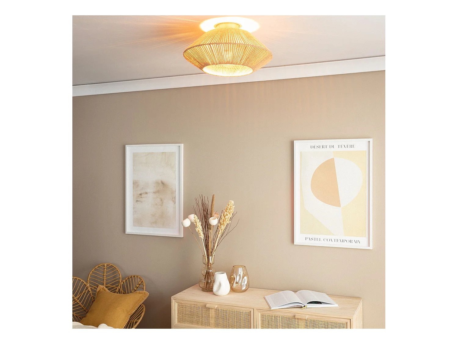 Plafonnier Corde Naturelle  Big Moksha  Naturel