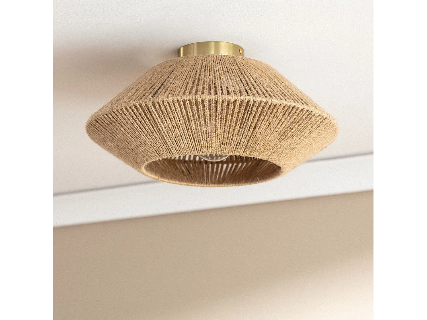 Lampada da Soffitto Corda Naturale Big Moksha Naturale