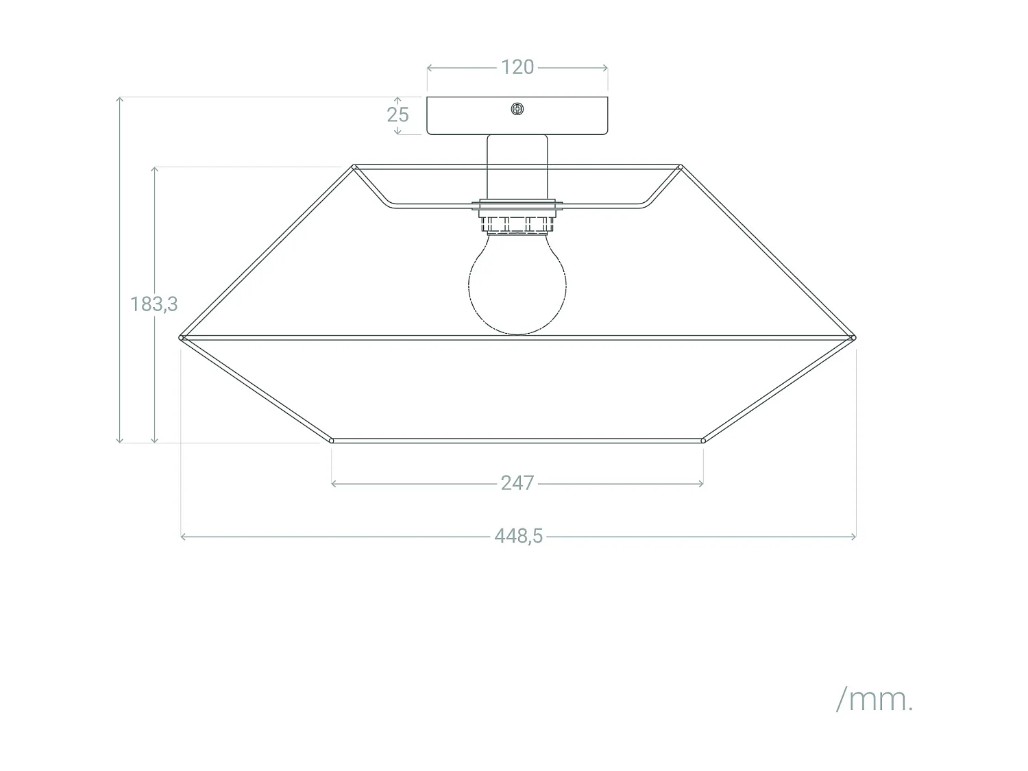 Lampada da Soffitto Corda Naturale Big Moksha Naturale