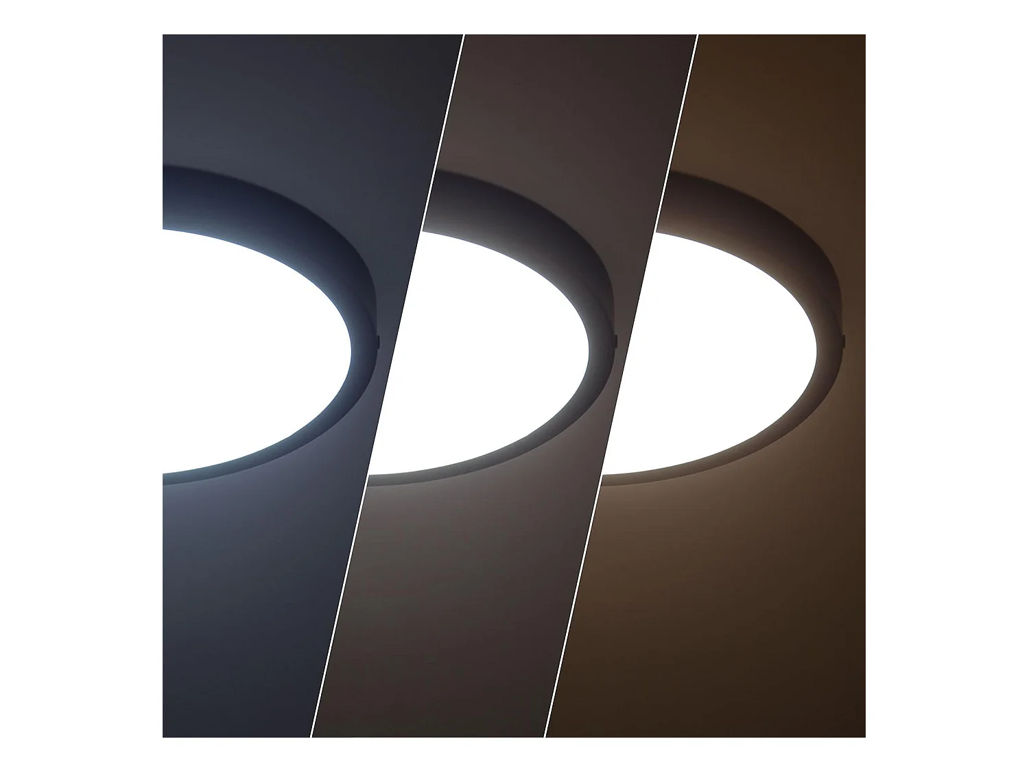 Plafoniera LED 24W Circolare Alluminio Ø280 mm Slim CCT Selezionabile Galán SwitchDimm Nero