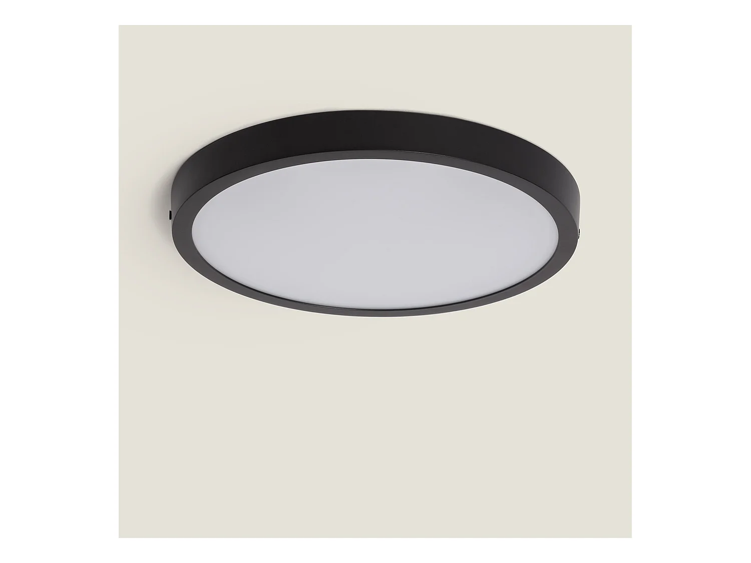 Plafoniera LED 24W Circolare Alluminio Ø280 mm Slim CCT Selezionabile Galán SwitchDimm Nero