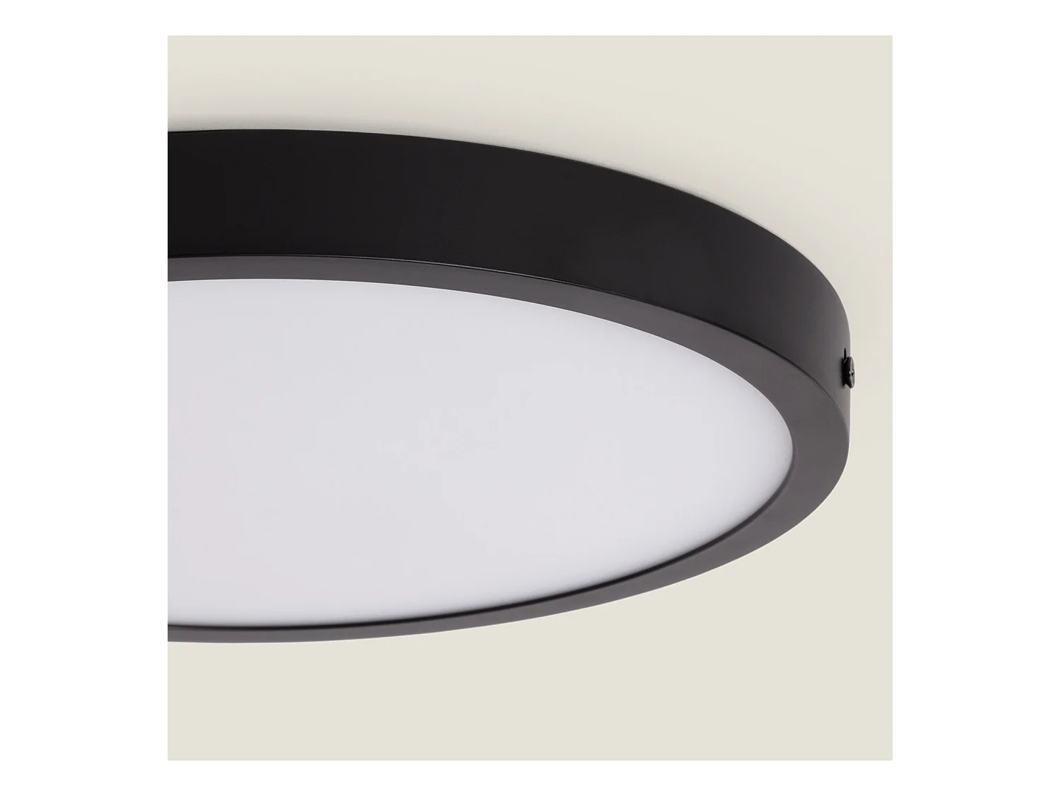 Plafoniera LED 24W Circolare Alluminio Ø280 mm Slim CCT Selezionabile Galán SwitchDimm Nero