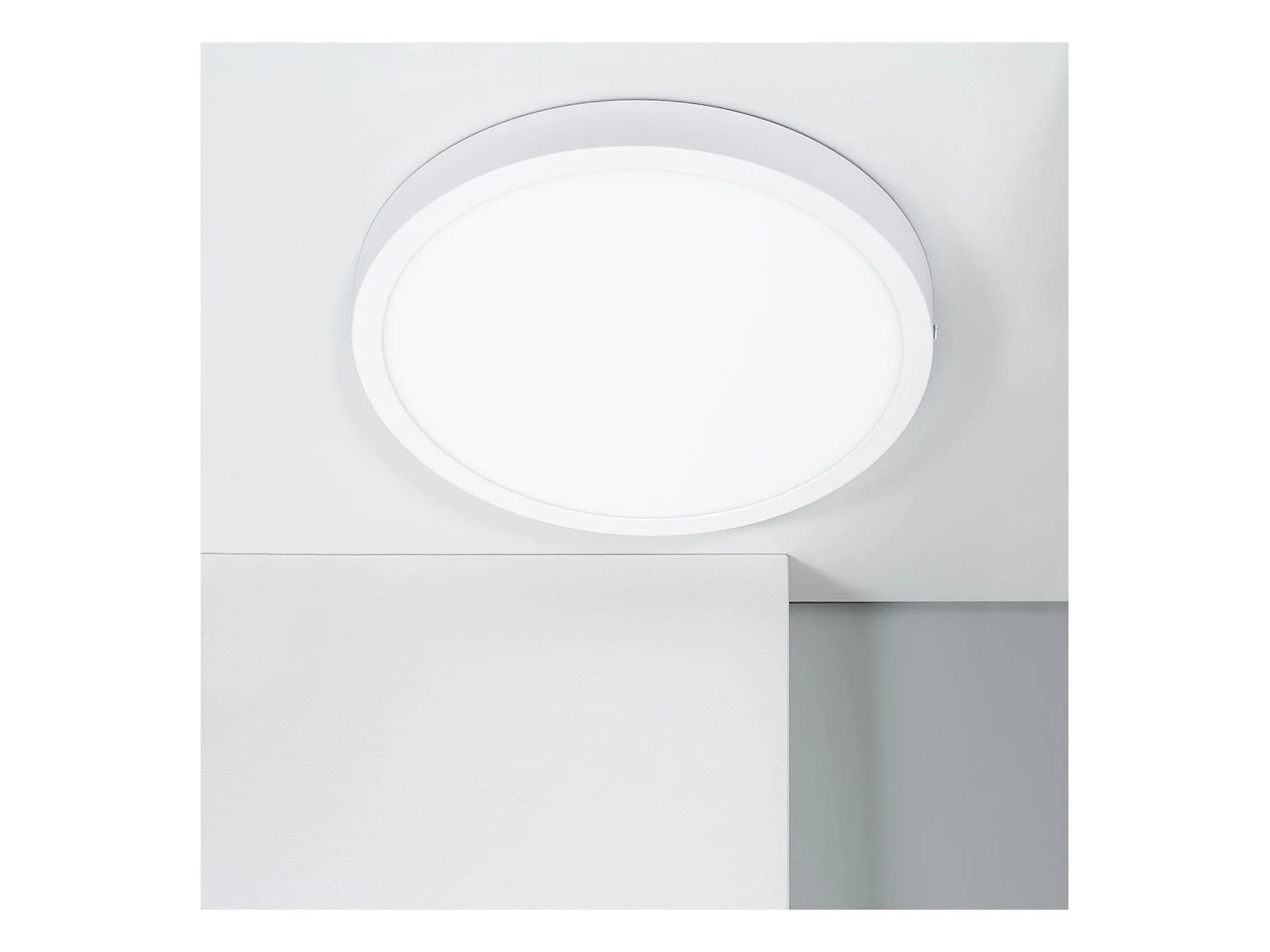 Plafonnier LED 24W Rond Aluminium Ø280 mm Slim CCT Sélectionnable Galán SwitchDimm Noir