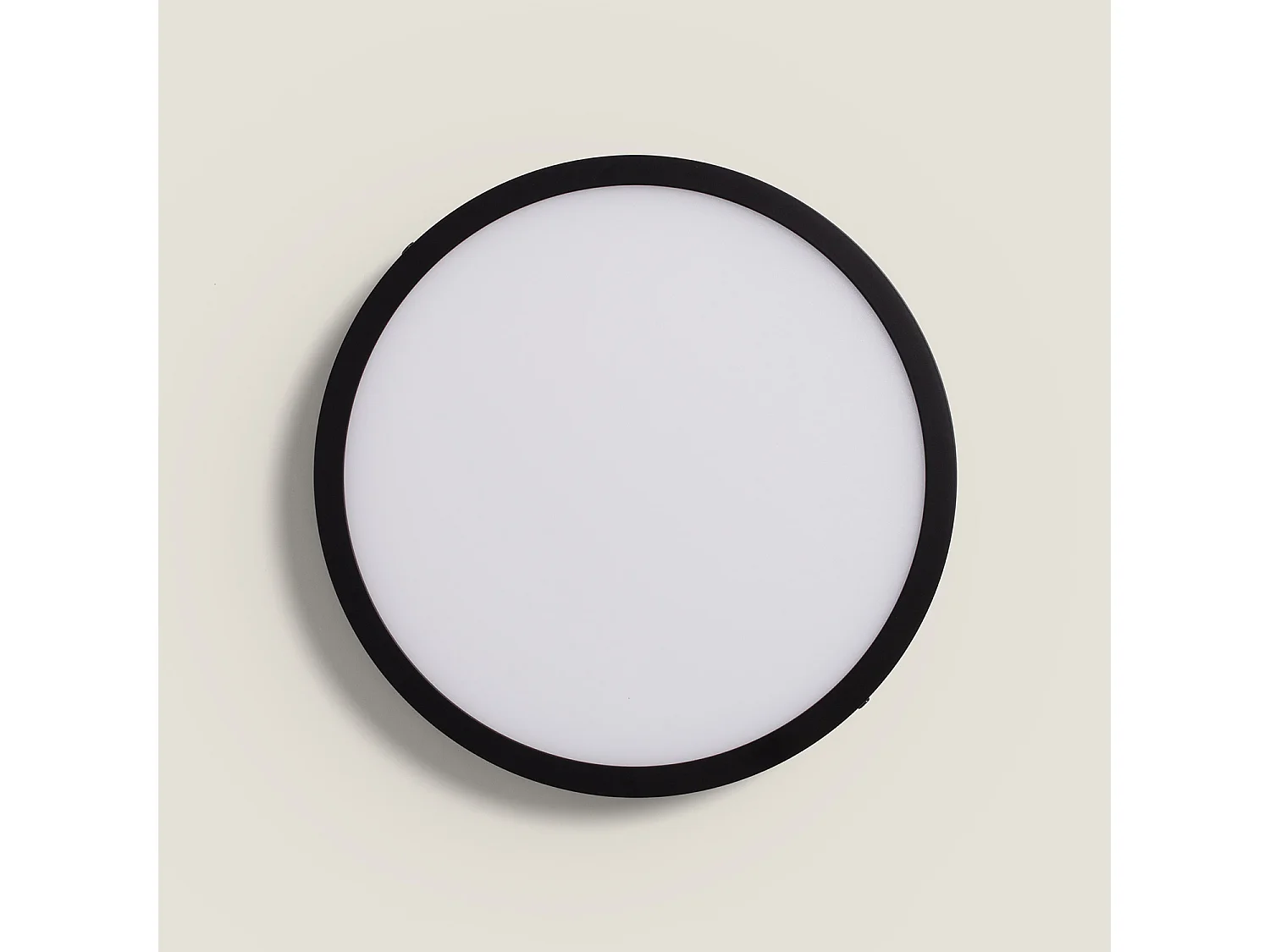 Plafonnier LED 24W Rond Aluminium Ø280 mm Slim CCT Sélectionnable Galán SwitchDimm Noir