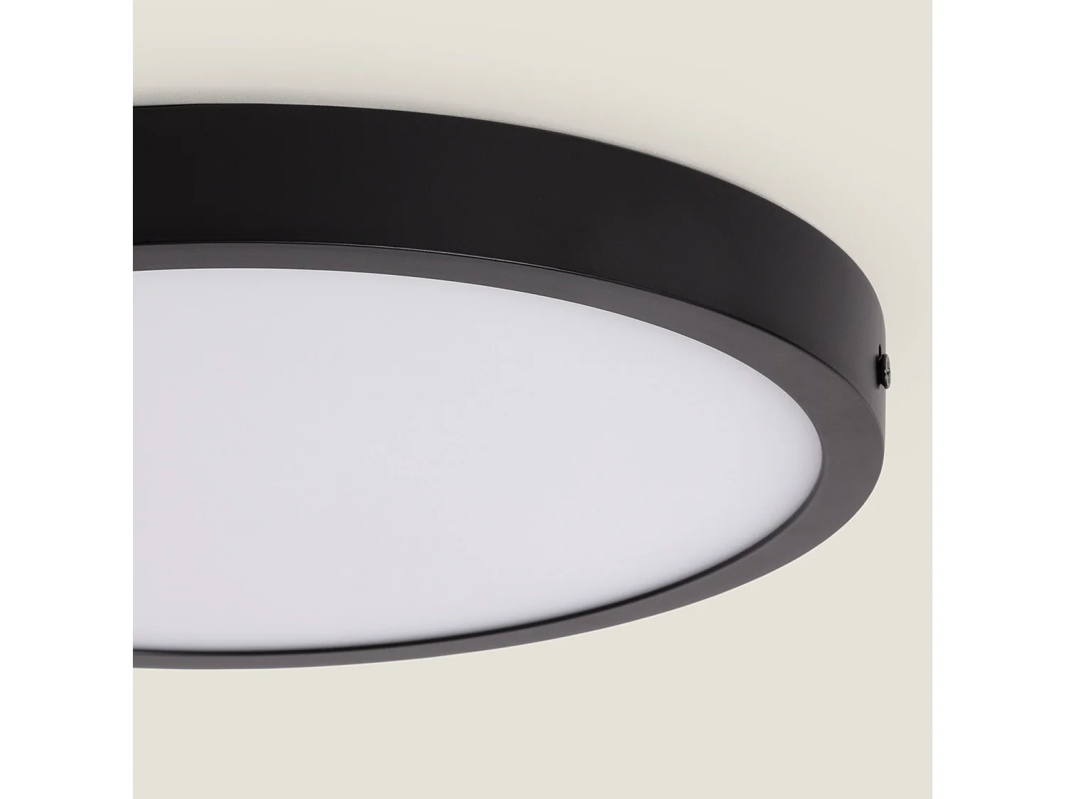 Plafonnier LED 24W Rond Aluminium Ø280 mm Slim CCT Sélectionnable Galán SwitchDimm Noir