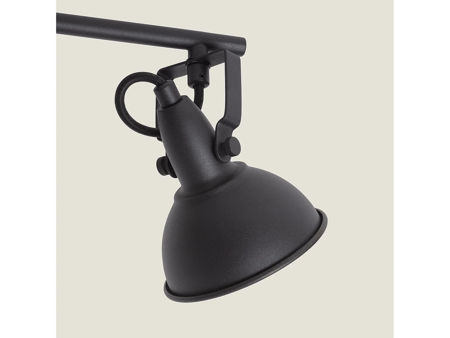 Lampada da Soffitto Orientabile in Alluminio 3 Faretti Emer Nero Nero