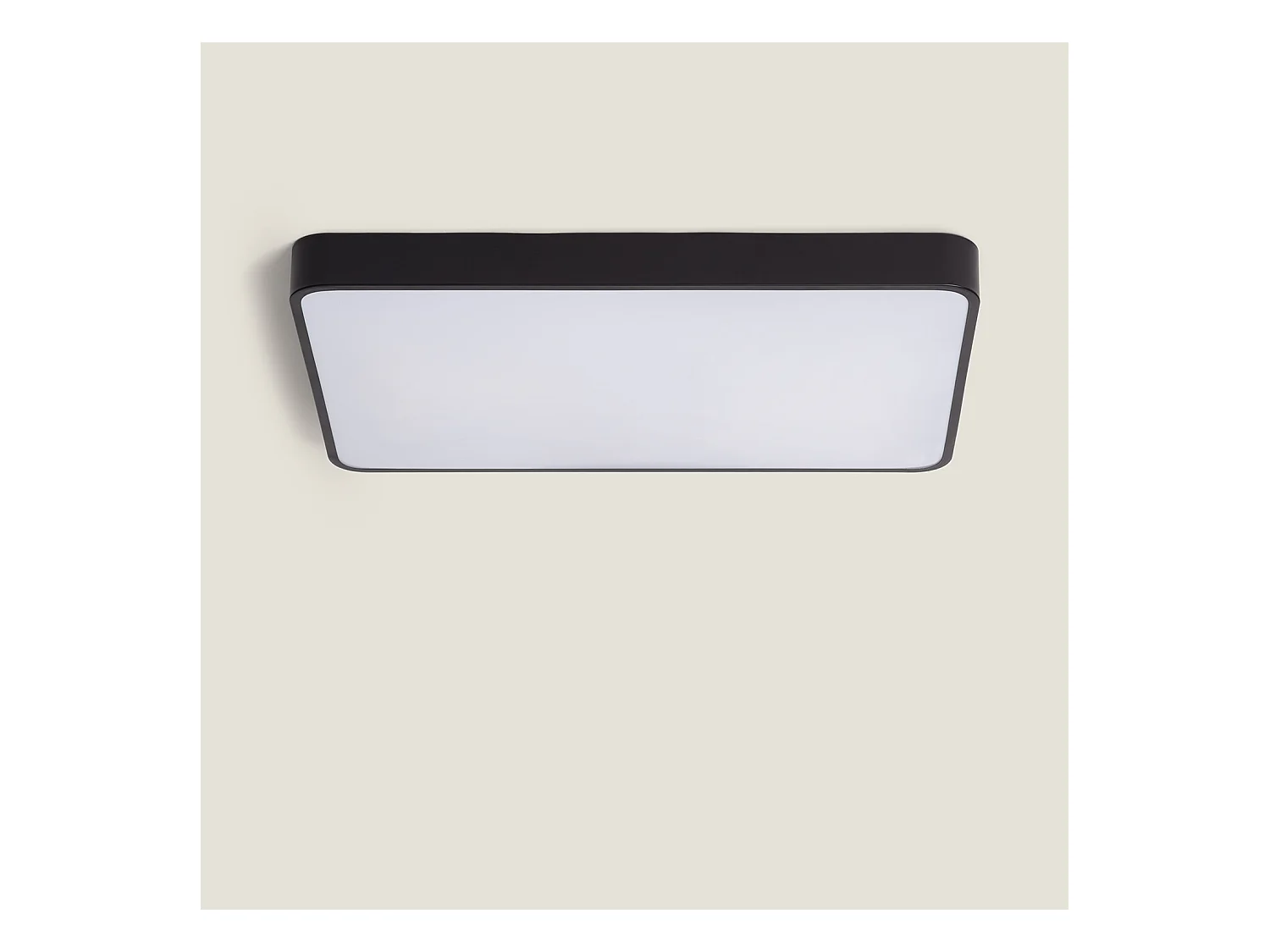 Plafoniera LED 40W Rettangolare Metallo 600x400 mm CCT Selezionabile Hidria Nero